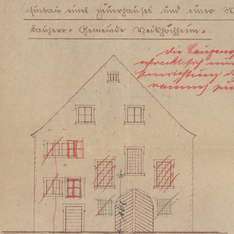 Umbauplan f&uuml;r die Synagoge 1939