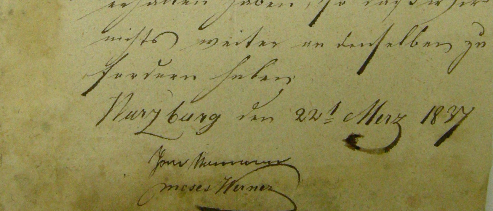 Handgeschriebener Brief in deutscher Sprache von 1837